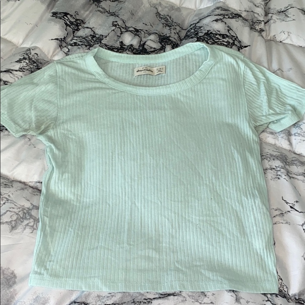 Mint Blue Crop Top